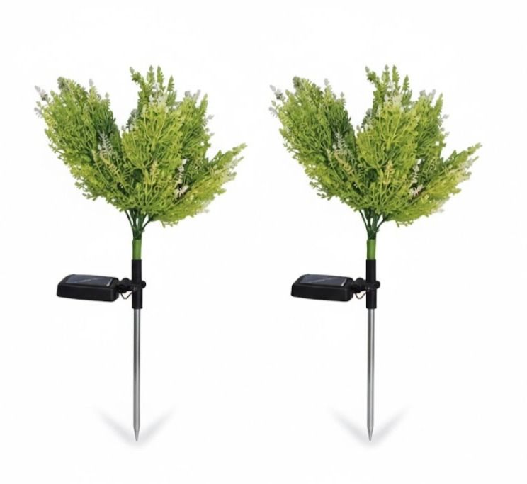 Estaca solar LED decorativa con diseño de pino para jardín