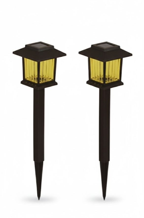 Estaca solar LED decorativa tipo arandela para jardín