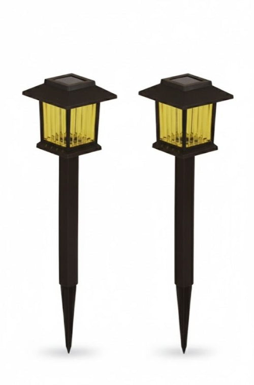 Estaca solar LED decorativa tipo arandela para jardín