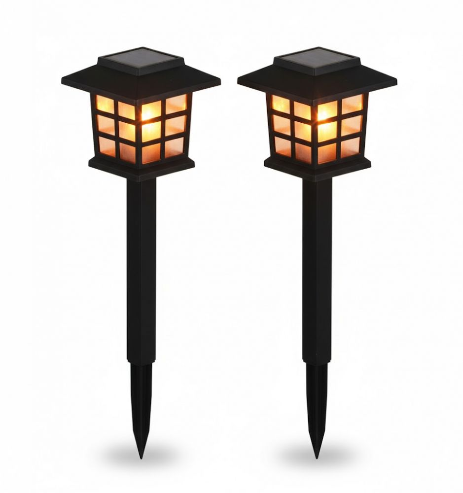 Estaca solar LED decorativa tipo arandela para jardín