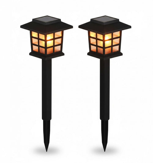 Estaca solar LED decorativa tipo arandela para jardín