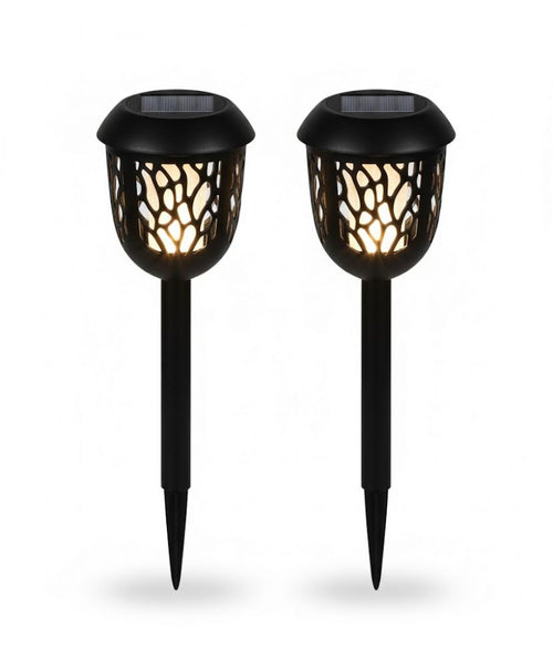 Estaca solar LED decorativa tipo antorcha para jardín