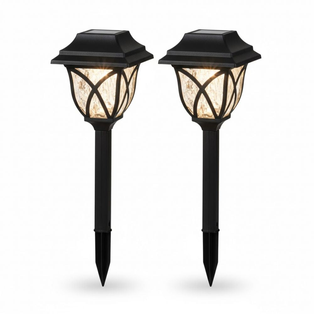 Estaca solar LED decorativa tipo antorcha para jardín
