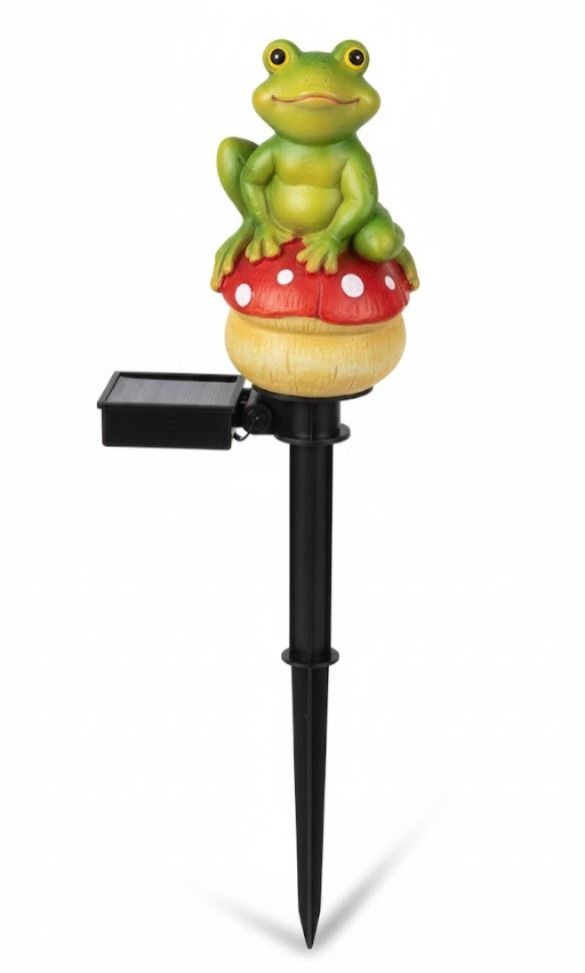 Estaca solar LED decorativa con diseño de sapo para jardín
